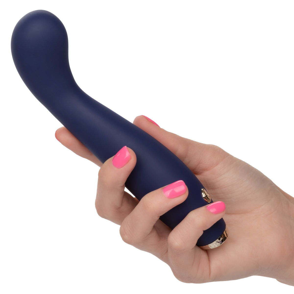 Chic Peony Flexible G-Wand Vibrator with Dual Motors, 10 Speeds, Navy Blue Silicone and Gold Accents > Sex Toys For Ladies > G-Spot Vibrators