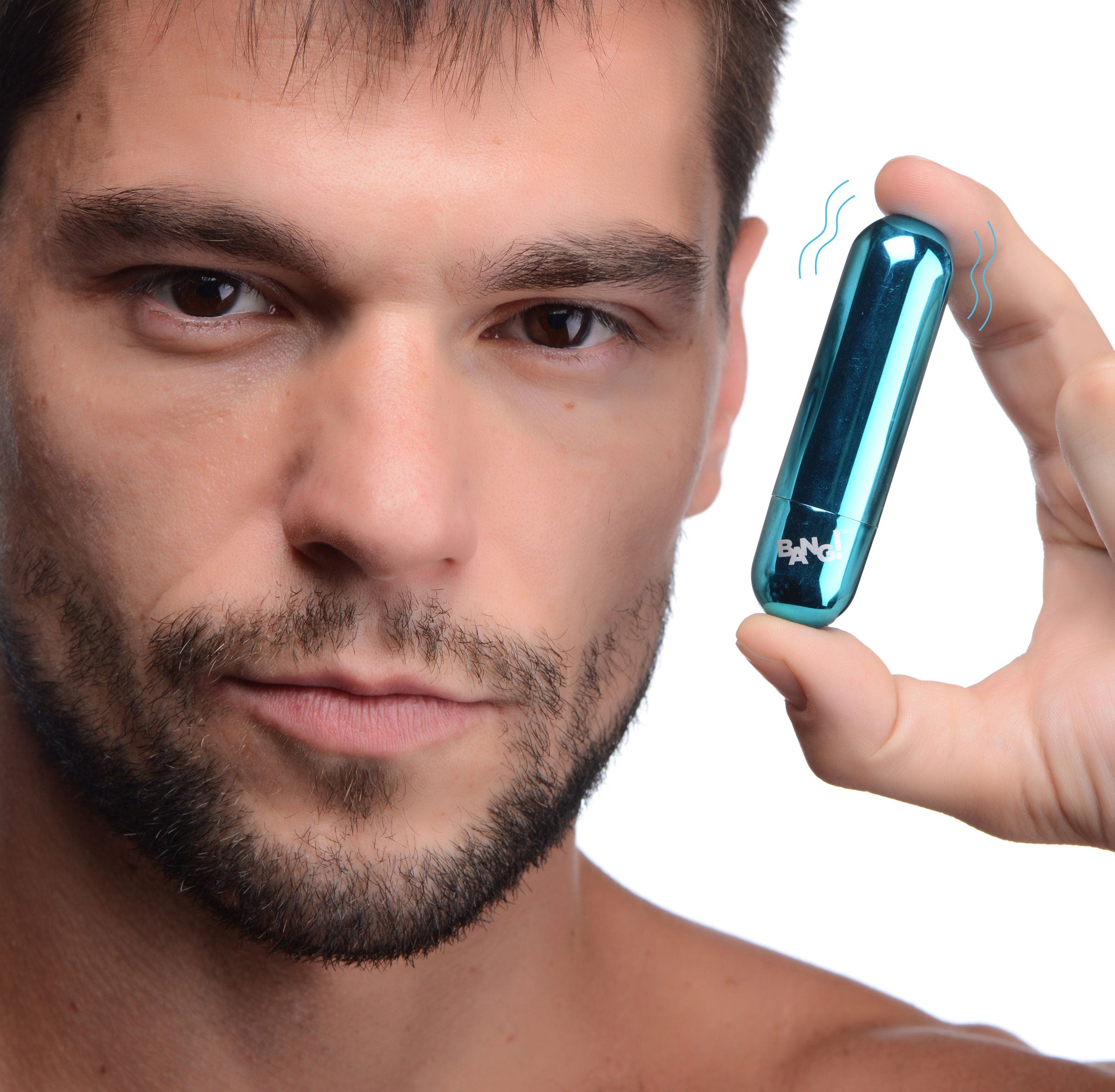 Bang! 10X Vibrating Metallic Bullet Vibrator in Blue > Vibrators > Mini Vibrators