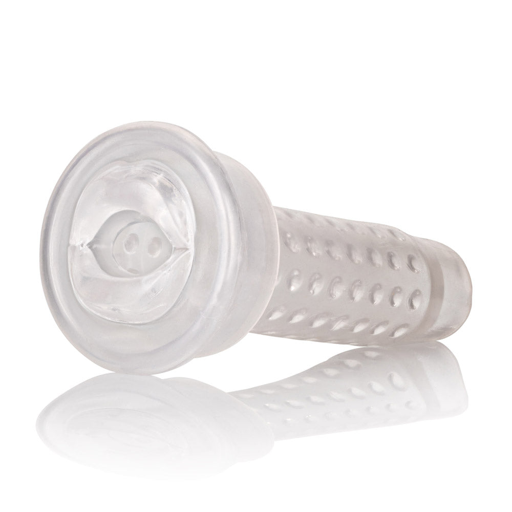 Optimum Series Stroker Pump Sleeve Mouth Transparent Medium Size > Sex Toys For Men > Masturbators > Manual