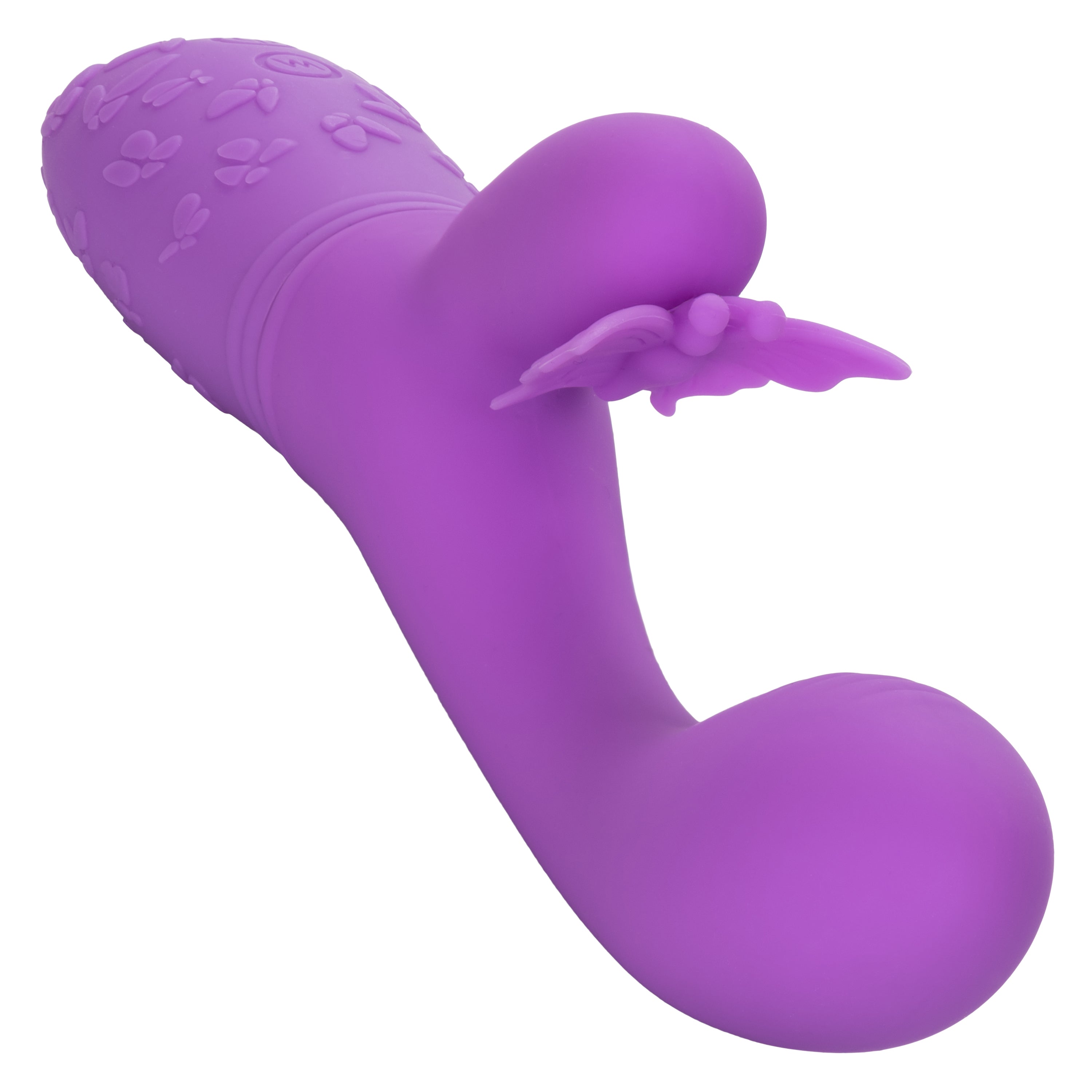 Rechargeable Butterfly Kiss Purple Silicone Vibrator with Motors VIBRATORS-RABBIT