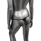 Radiance Plus Size Black Crotchless Thong with Rhinestone Accents Fits Up to 3X Black Curvy Size > Clothes > Plus Size Lingerie