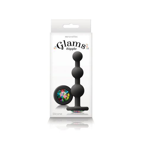 Glams Black Ripple Anal Plug (Rainbow Gem) – 4.5" Luxury Anal Plug > Anal Range > Anal Beads