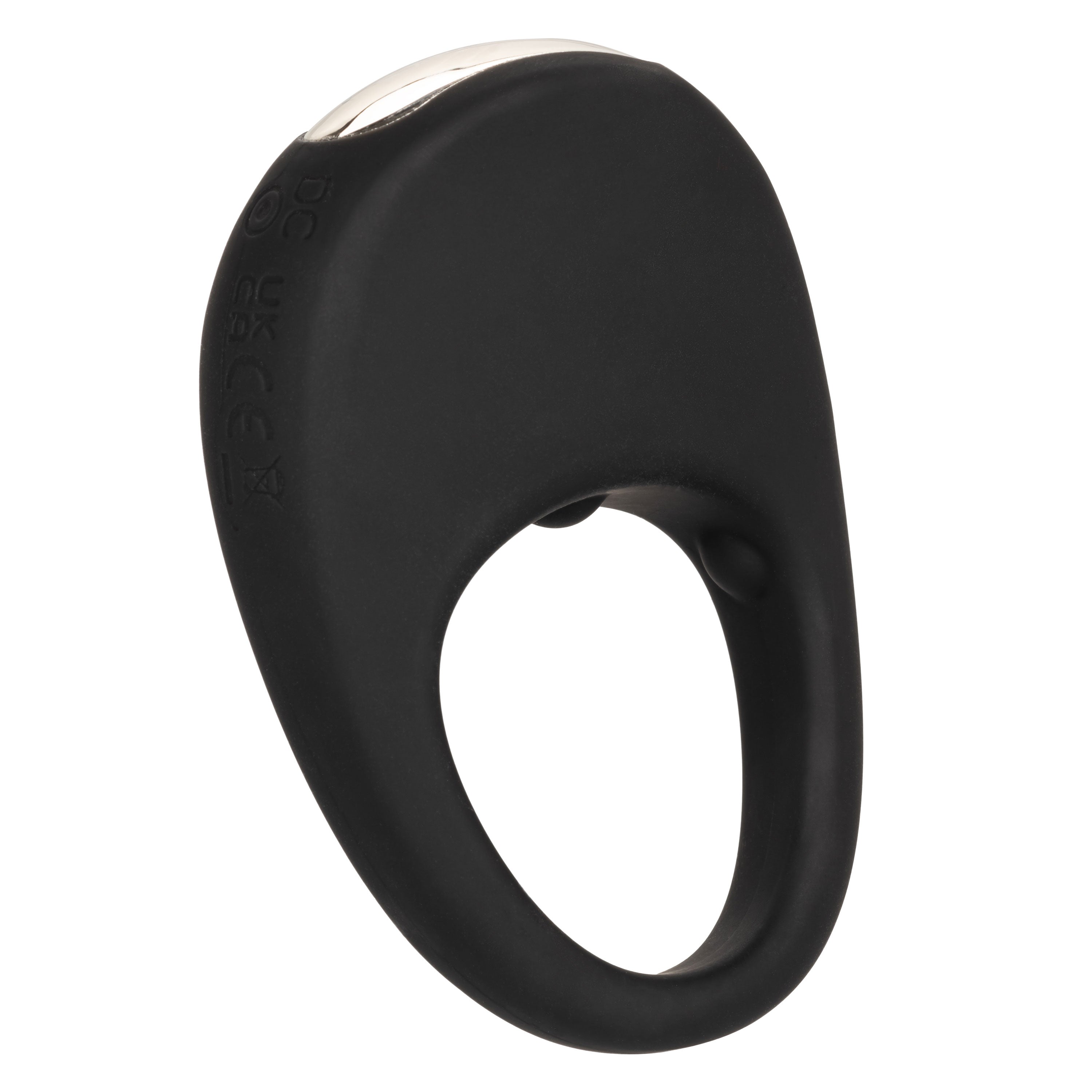 CalExotics Silicone Rechargeable Pleasure Ring Black with 12 Intense Vibration Functions Waterproof Cock Rings Vibrating