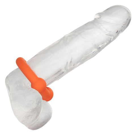 Alpha Liquid Silicone Dual Ball Ring Orange Ultra Stretchy Enhancer Ring > Cock Ring > Single