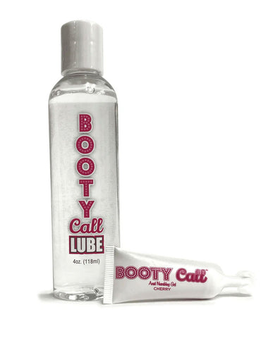 Booty Call Lube Duo - 188 ml Anal Lubricant with 10 ml Numbing Gel Flavoured Lube
