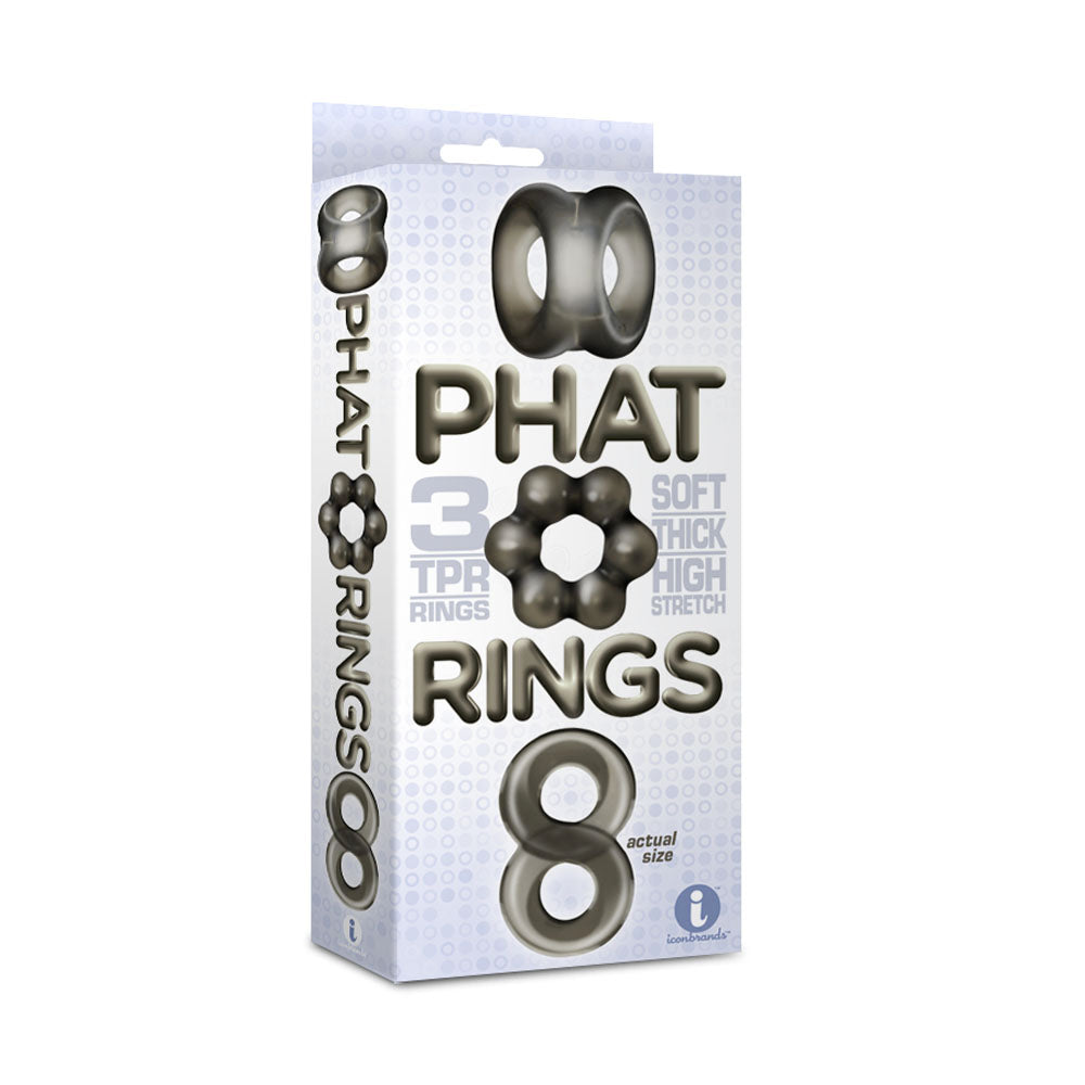 Phat Rings Smoke Cock Rings Set of 3 > Cock Ring > Sets
