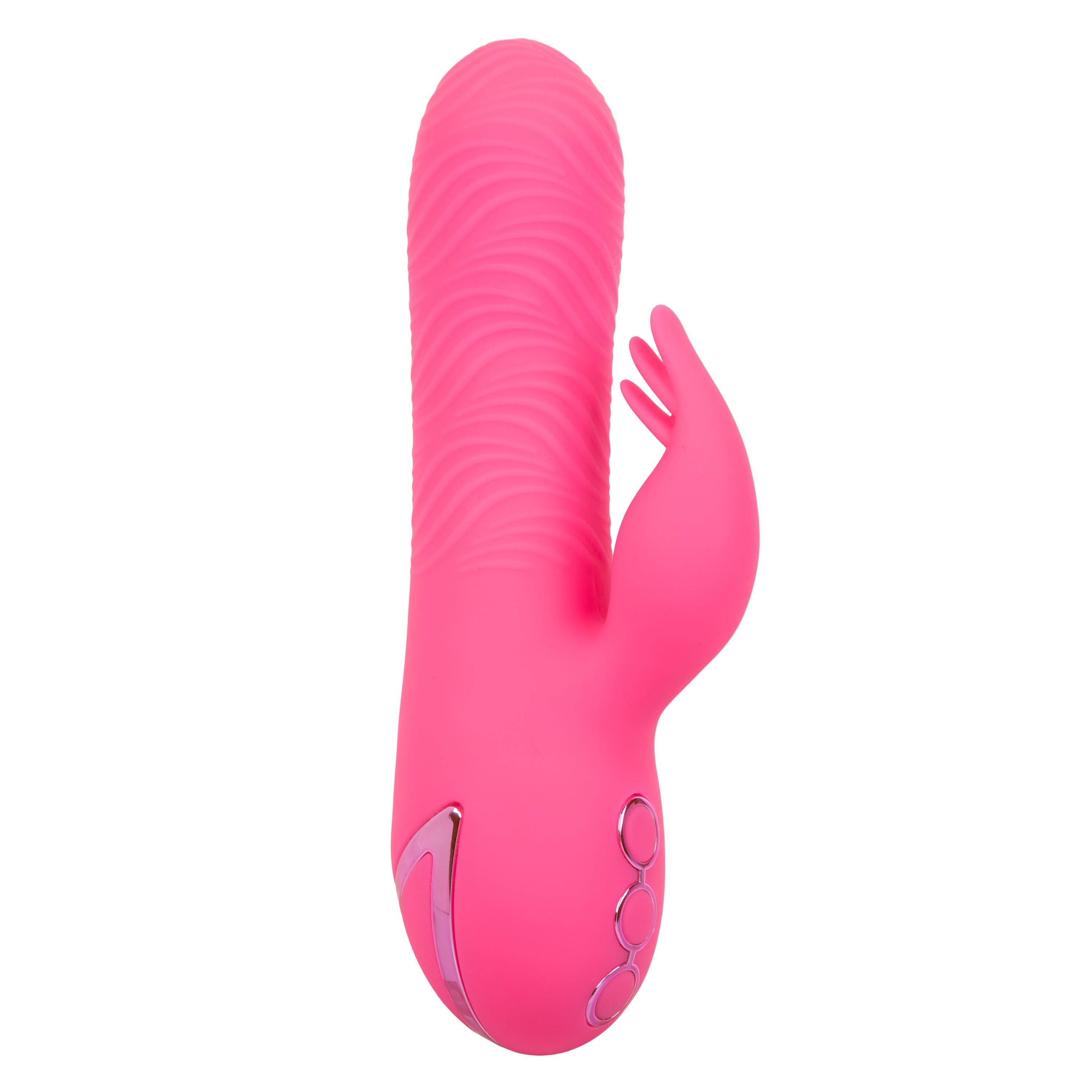 California Dreaming Sacramento Sweetie Pink Dual Stimulator with Rotating Beads and 10 Vibration Modes VIBRATORS-RABBIT