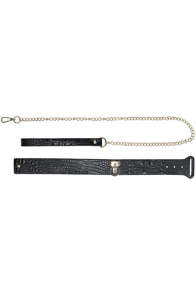 Ouch Rome Collection Iridescent PU Leather Collar and Leash > Bondage Gear > Collars & Leashes