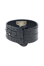 Ouch Rome Collection Black PU Leather Handcuffs with Iridescent Hardware > Bondage Gear > Restraints