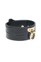 Ouch Rome Collection Black PU Leather Handcuffs with Iridescent Hardware > Bondage Gear > Restraints