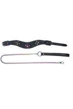 Ouch Venice Collection Collar with Iridescent Hardware and Leash > Bondage Gear > Collars & Leashes