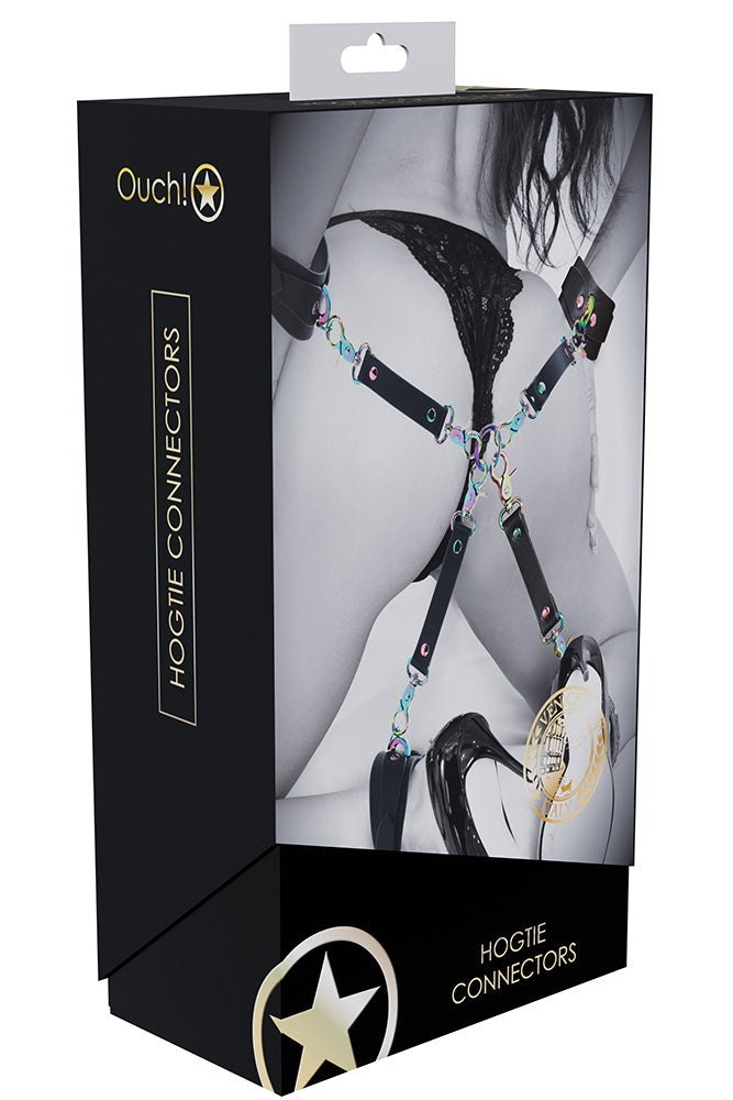 Ouch Venice Collection Hogtie Connectors with Iridescent PU Leather Hardware Secondary image