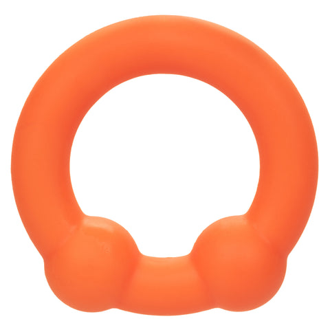 Alpha Liquid Silicone Dual Ball Ring Orange Ultra Stretchy Enhancer Ring > Cock Ring > Single