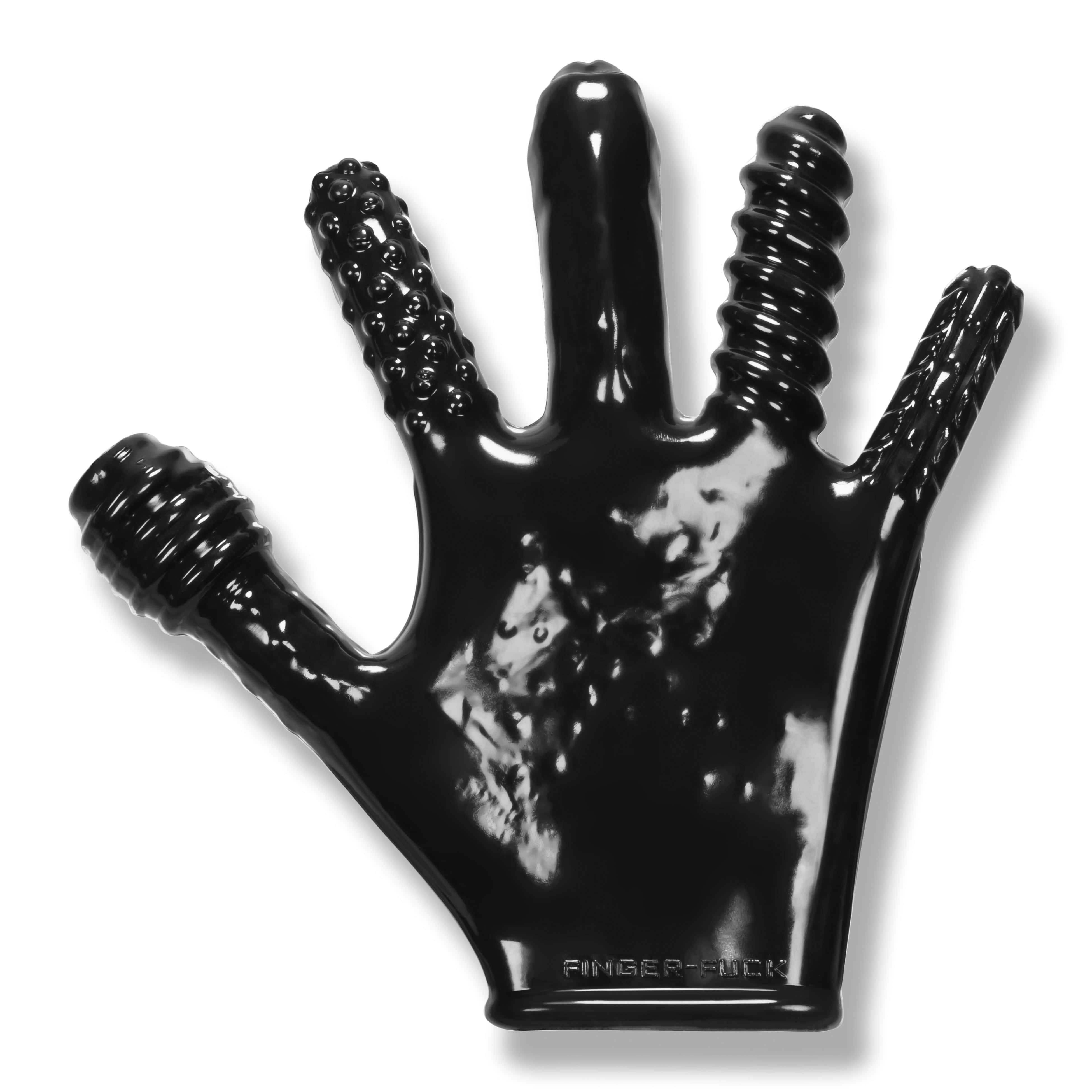 OxBalls Adult Toys Black Finger Fuck Glove Black 840215114389