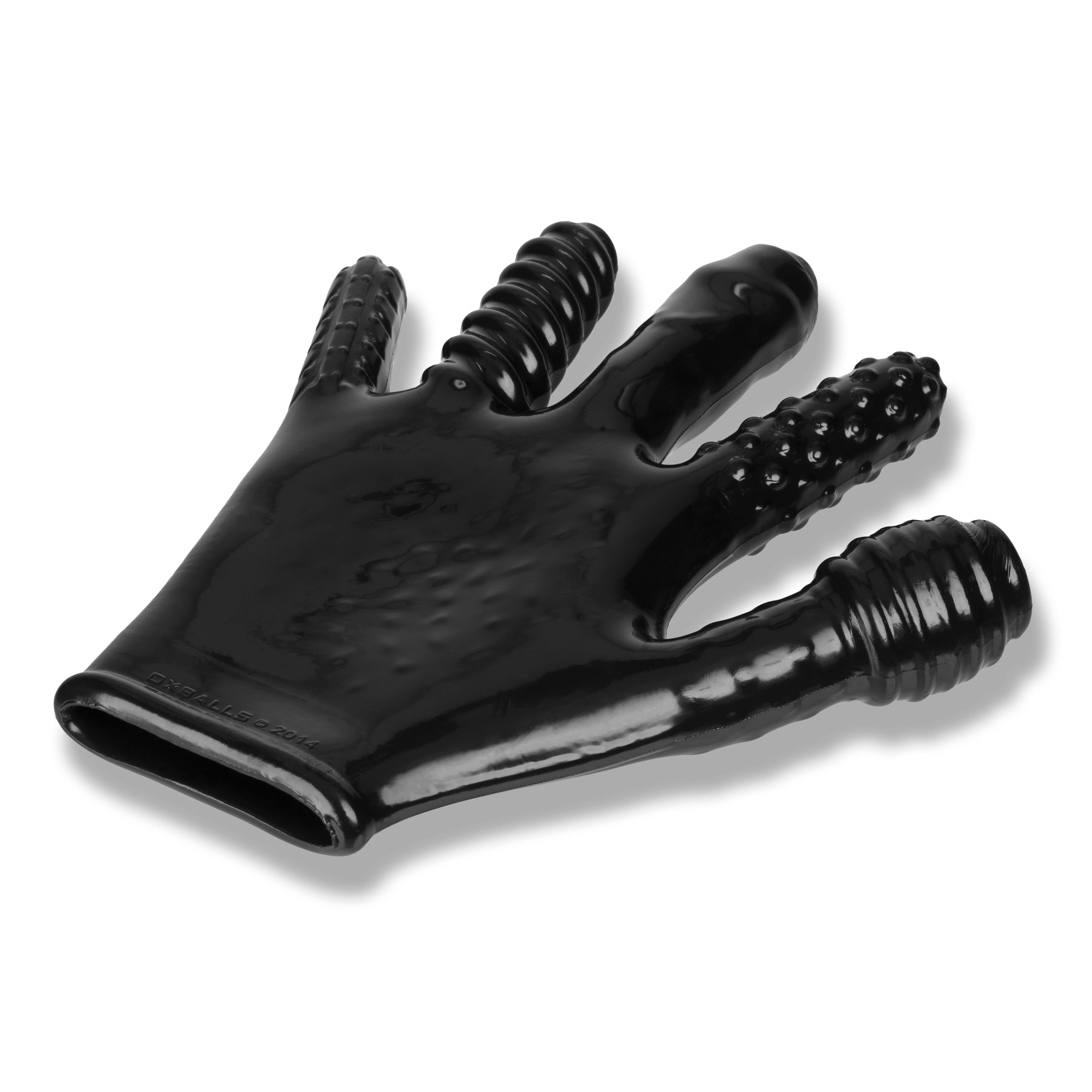 OxBalls Adult Toys Black Finger Fuck Glove Black 840215114389