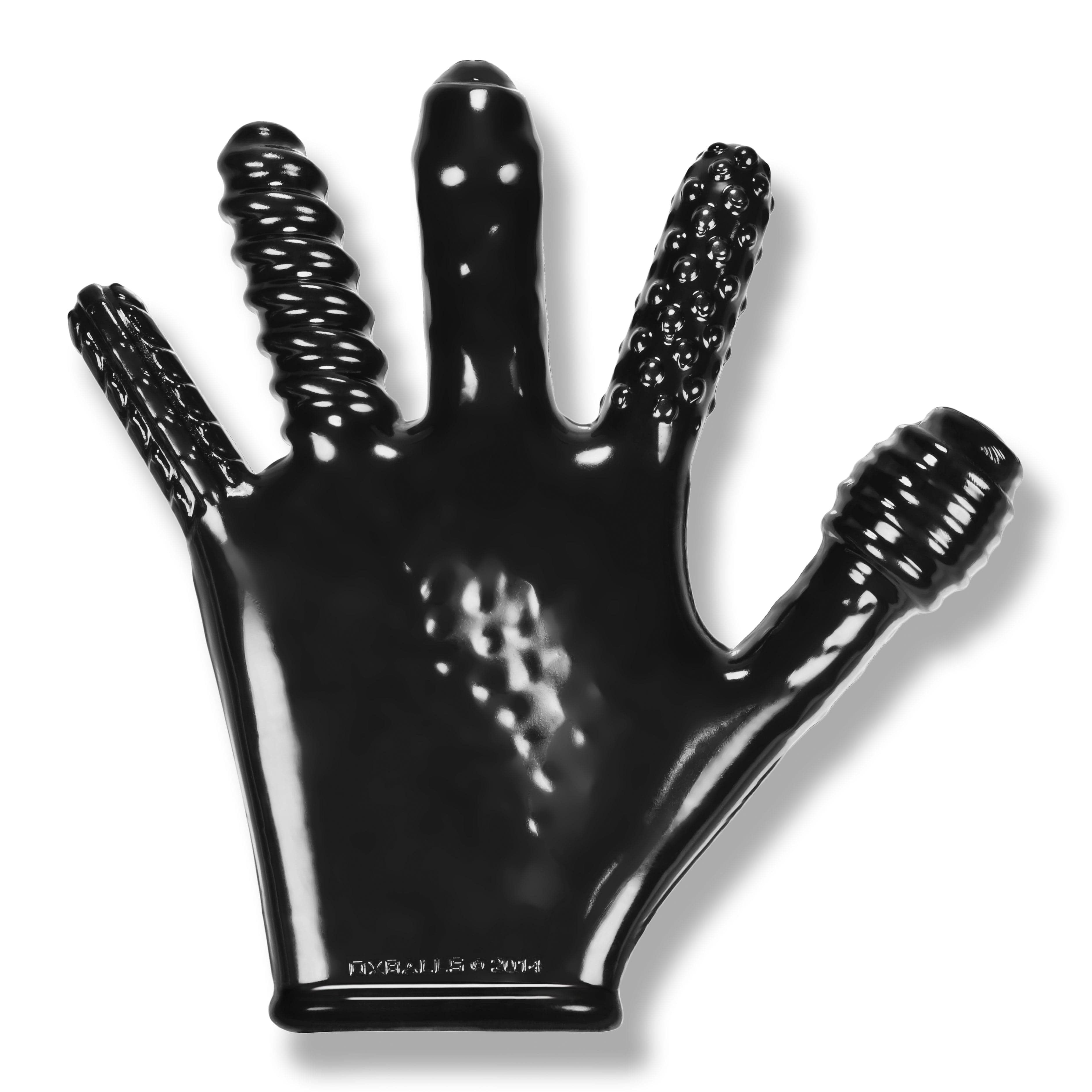 OxBalls Adult Toys Black Finger Fuck Glove Black 840215114389