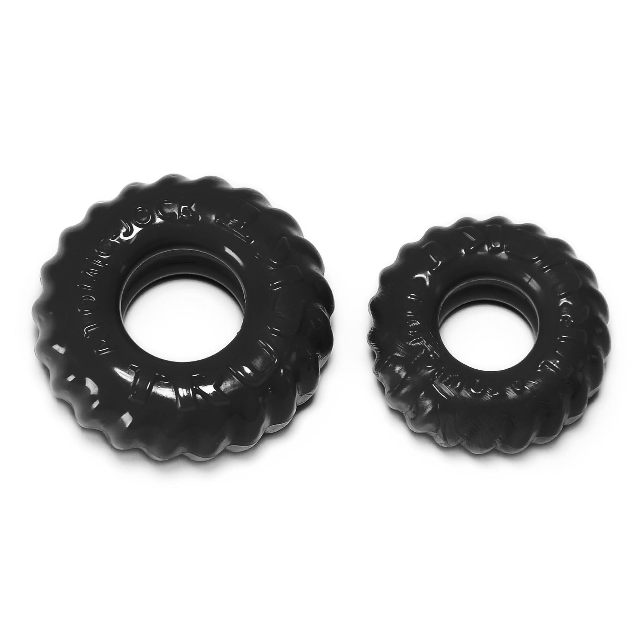 OxBalls Adult Toys Black Truckt 2 Pc Cockring Set Black 840215100559