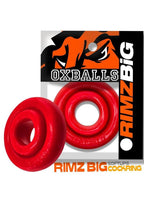 Oxballs Rimz Big (Red) – Plush Soft Extended Lip Cockring > Cock Ring > Single