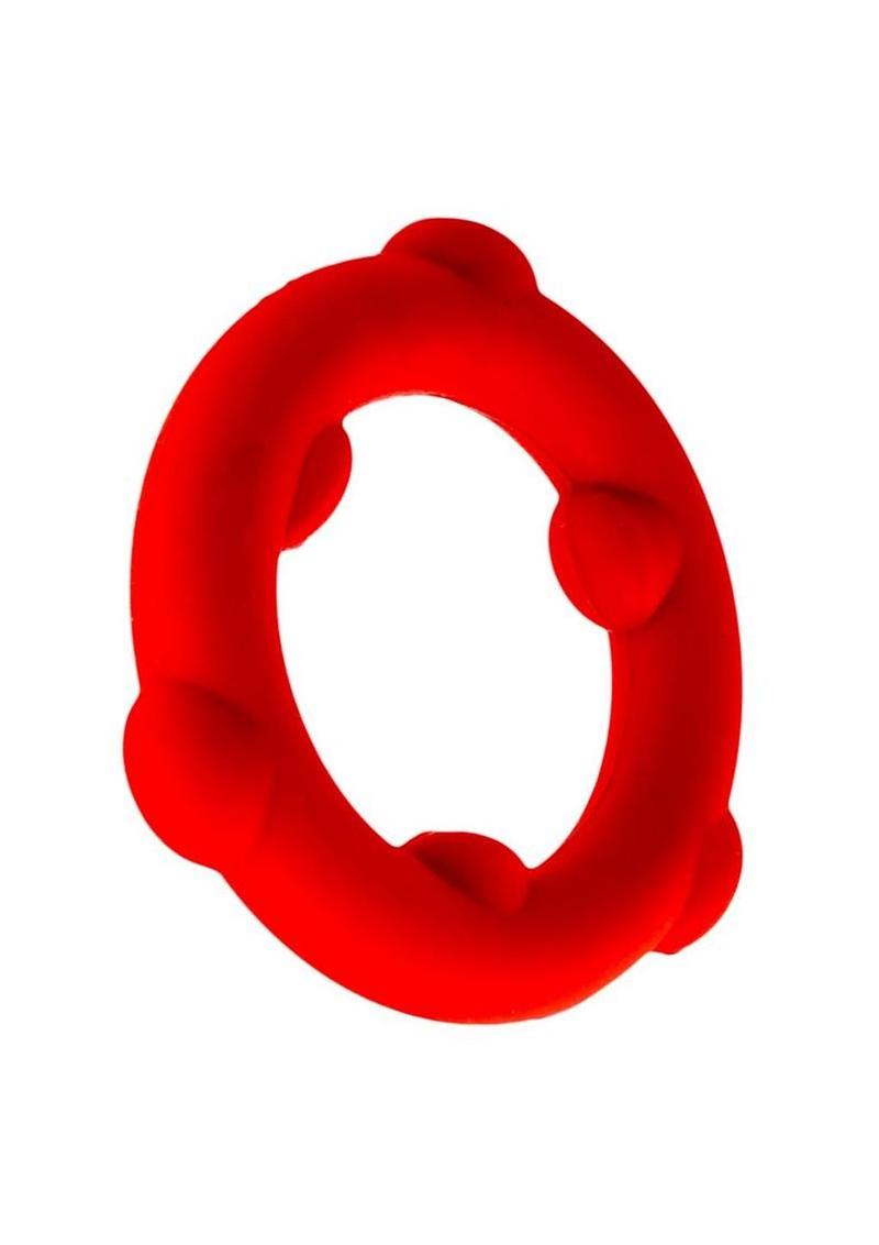 Oxballs Spinner (Red) – Mega-Stretch Silicone Cock Ring > Cock Ring > Single