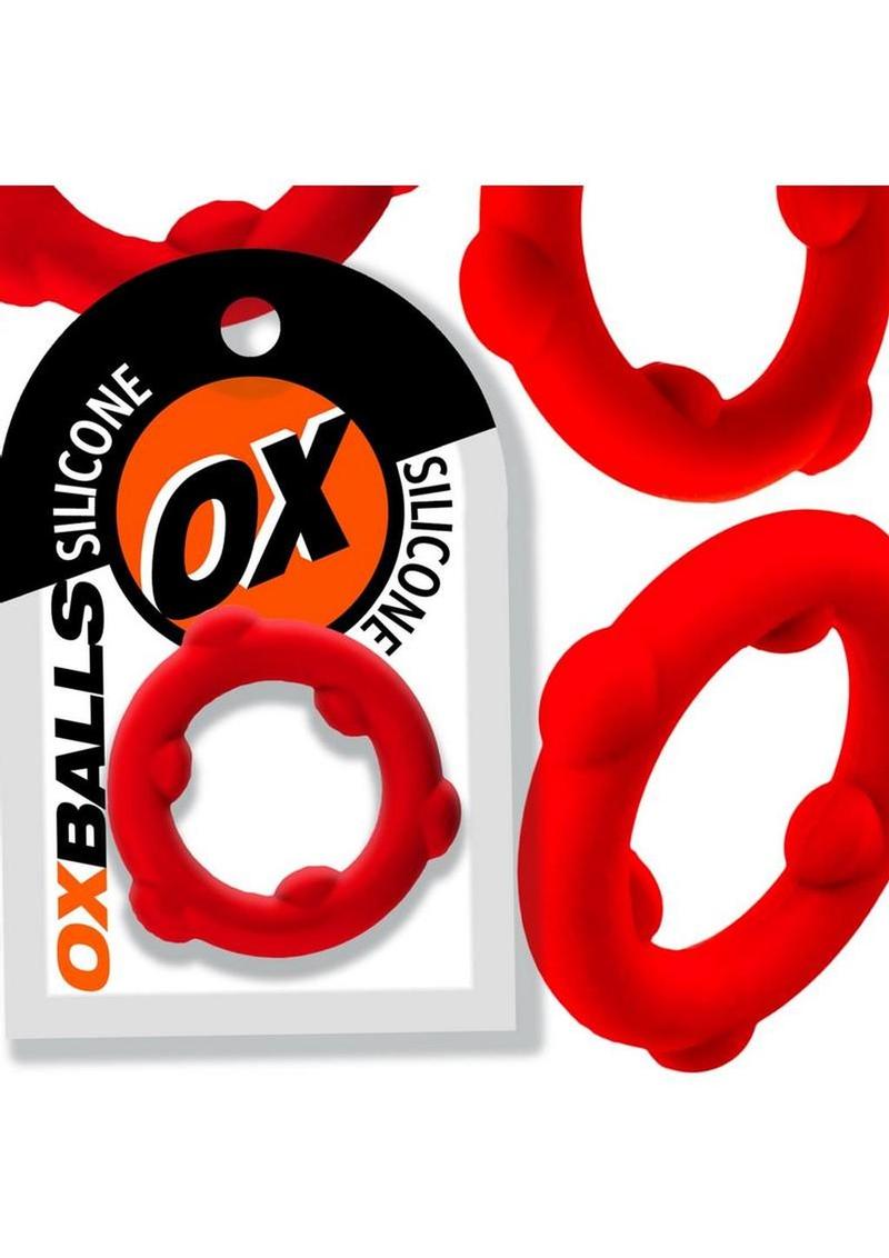 Oxballs Spinner (Red) – Mega-Stretch Silicone Cock Ring > Cock Ring > Single