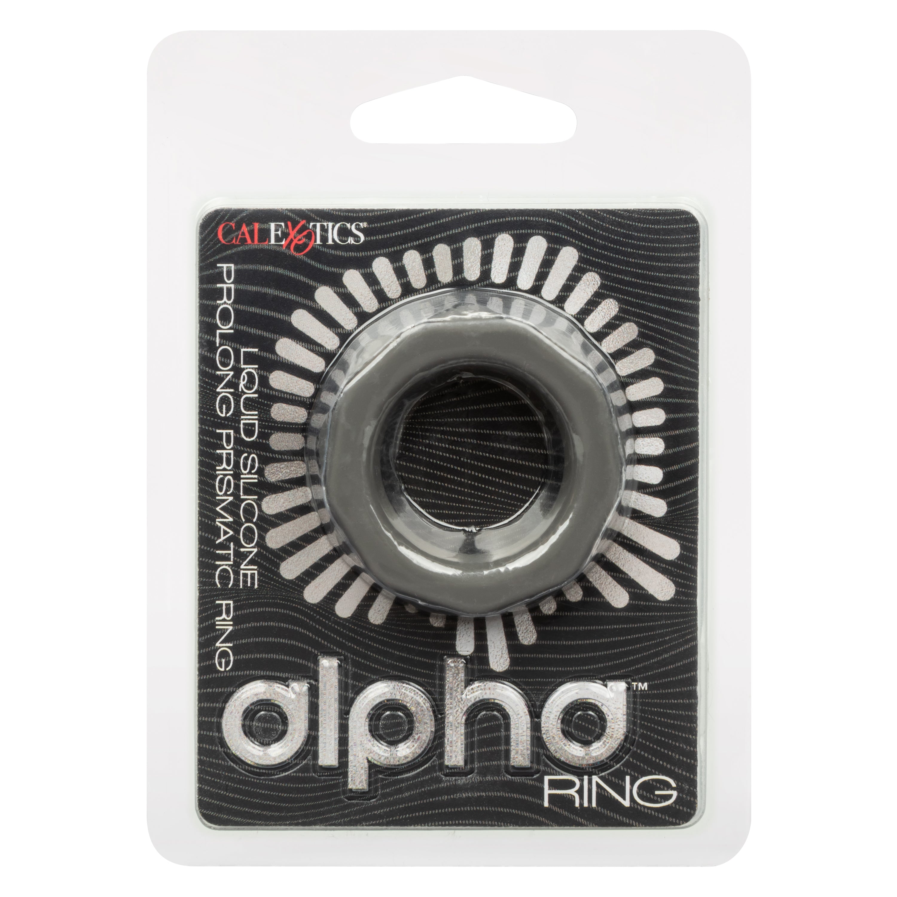 Alpha Liquid Silicone Prolong Prismatic Ring Gray 1 Inch Diameter Stretchy Durable Silicone > Cock Ring > Single
