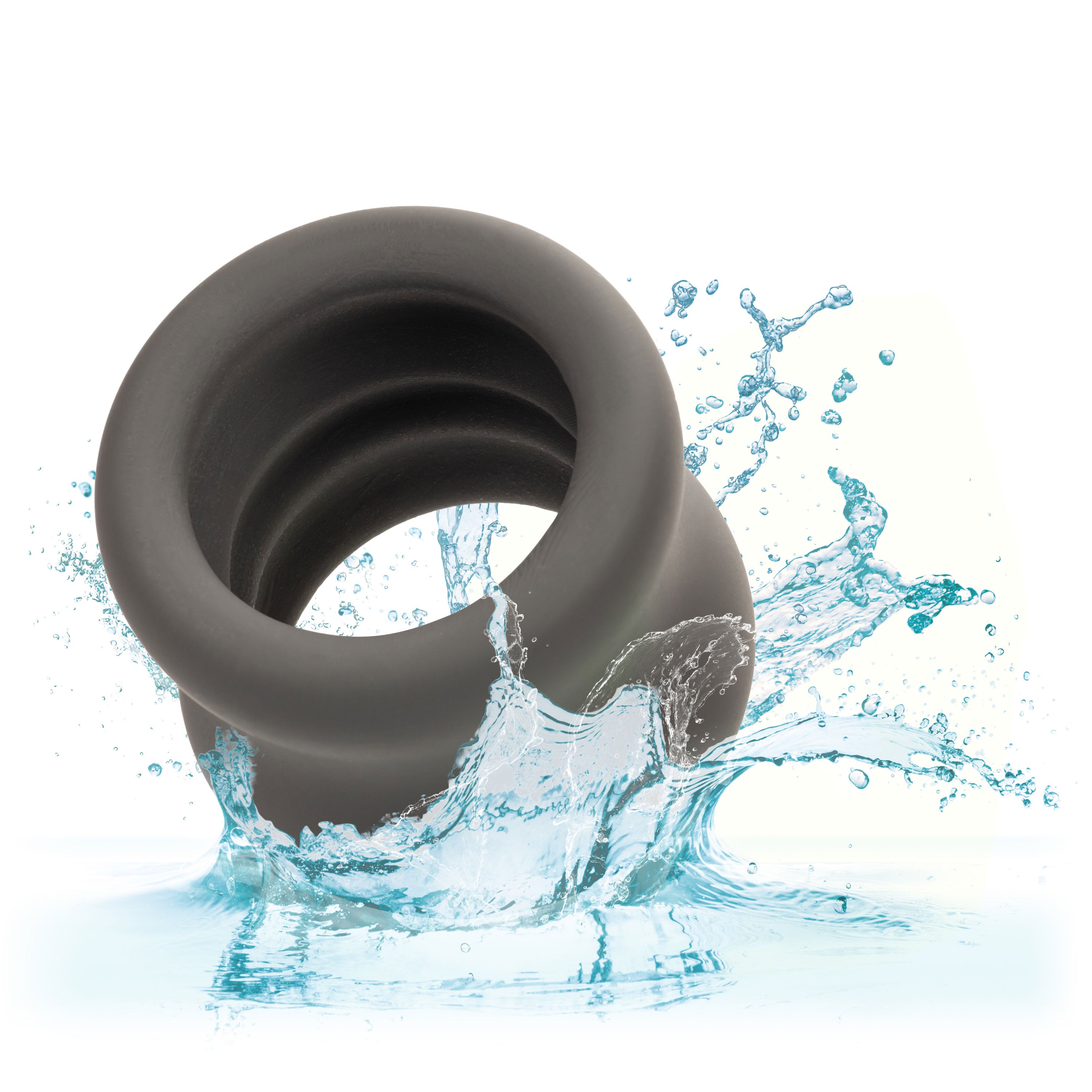 Alpha Liquid Silicone Scrotum Ring Ultra Stretchy Soft Black Enhancer > Cock Ring > Single