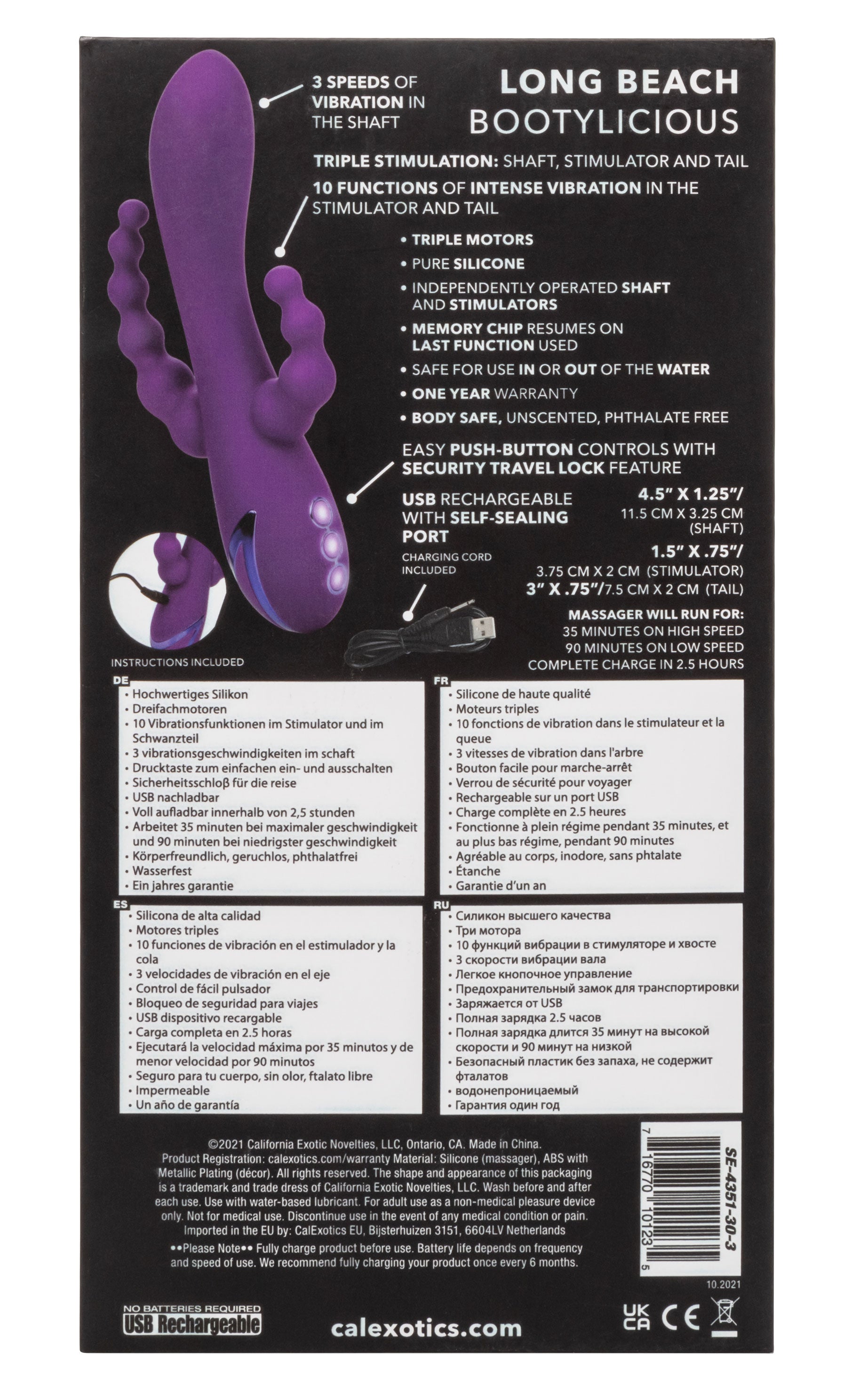 California Dreaming Long Beach Bootylicious – Vibrator > Vibrators > Ladies > Rabbit Multi