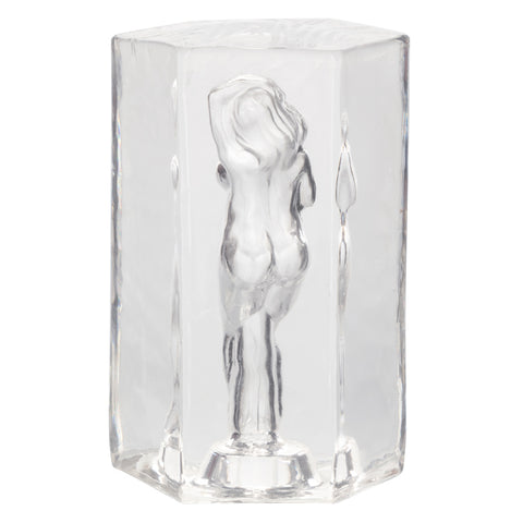 Girls Girls Girls™ Olivia Transparent Handheld Masturbator with Closed-End Suction, Soft and Stretchy Design Strokers - Manual