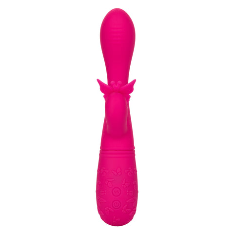 Butterfly Kiss Flutter Rechargeable Vibrator in Pink with 10 Vibration Functions and Dual Motors VIBRATORS-RABBIT