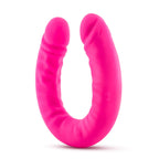 Ruse Silicone Slim 18in Hot Pink Double Dong 1.5in Wide > Dildos > Double Dildos