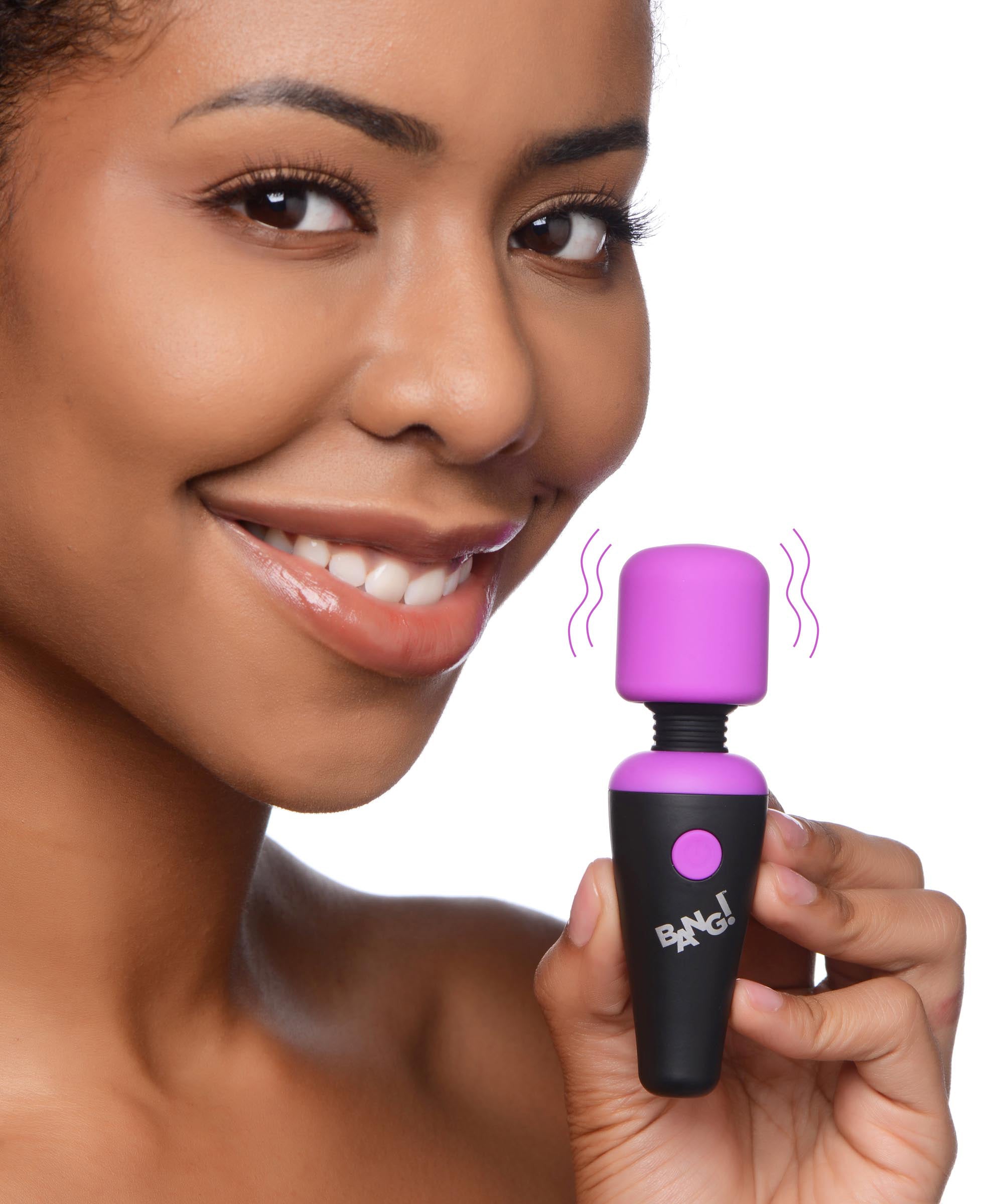 Bang! 10x Vibrating Mini Silicone Wand Purple – Travel Size with Flexible Neck and Powerful Vibration Secondary image