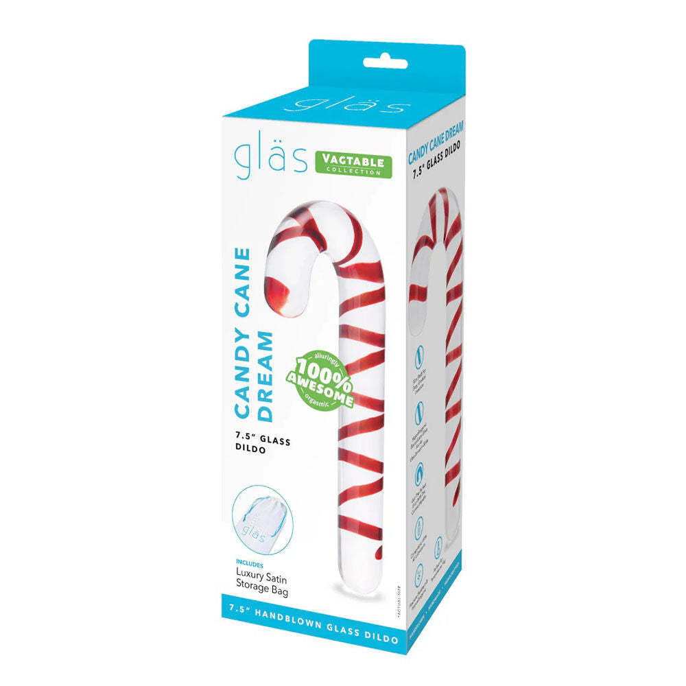 Candy Cane Dream 7.5 Inch – Glass Dildo Secondary image