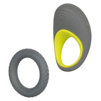Link Up Edge Dual Stimulating Vibration Ring with Ultra-Soft Silicone Support Ring and Ribbed Texture > Sex Toys > Couples Toys