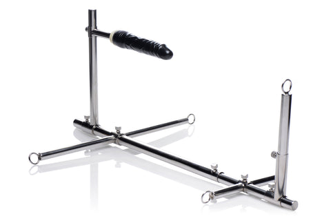 Master Series Imprisoned Metal Stockade with Built-In Dildo – Heavy-Duty Bondage Equipment Default Title > Sex Toys > Sex Furniture