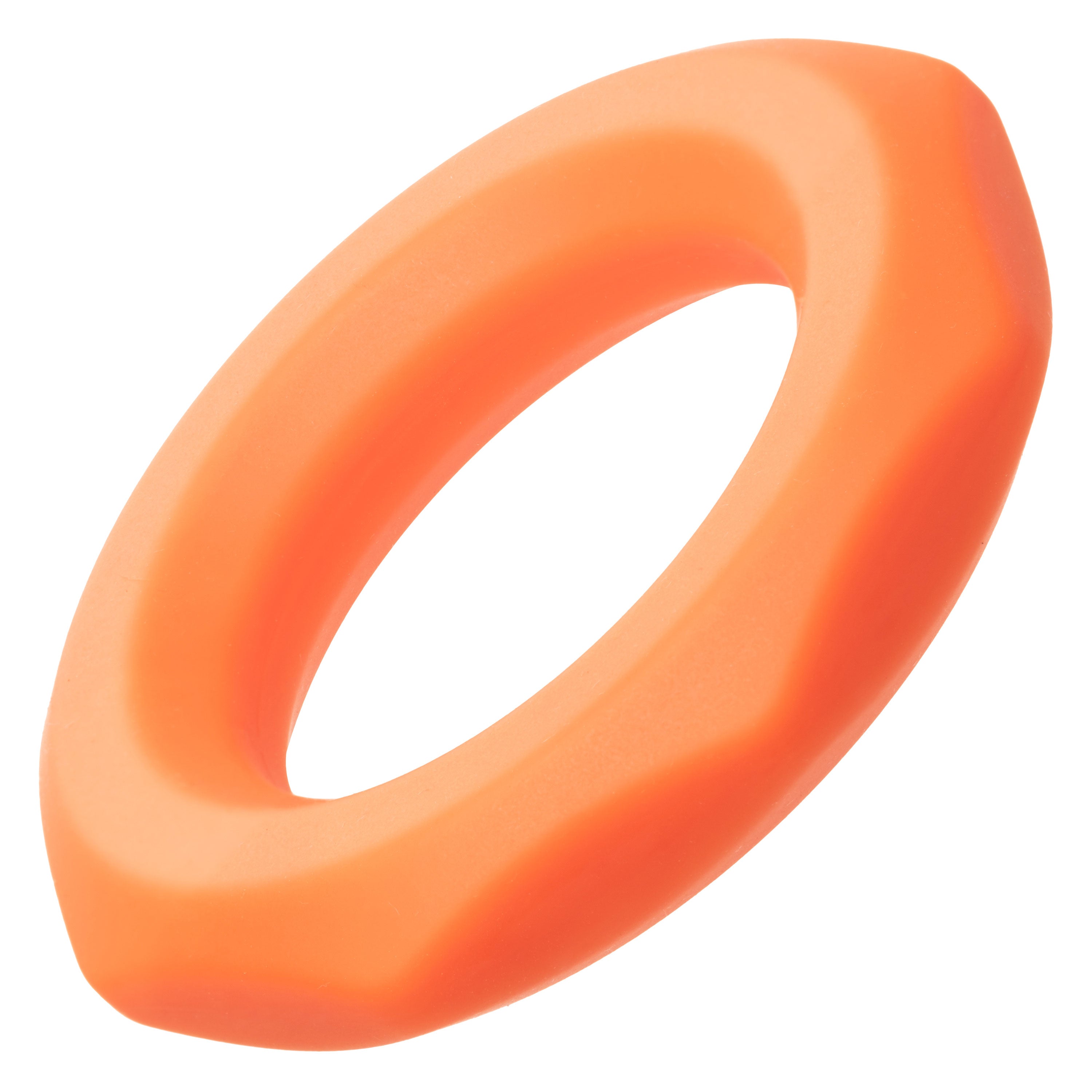Alpha Liquid Silicone Sexagon Ring Orange Stretchy Comfortable Enhancer > Cock Ring > Single