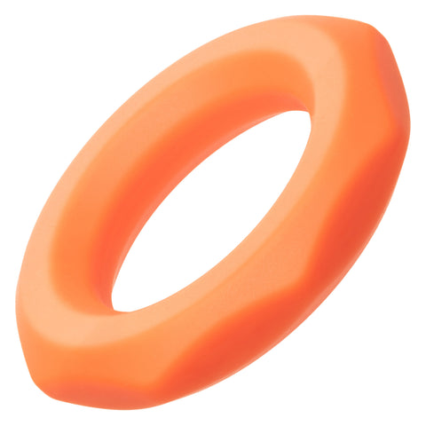 Alpha Liquid Silicone Sexagon Ring Orange Stretchy Comfortable Enhancer > Cock Ring > Single