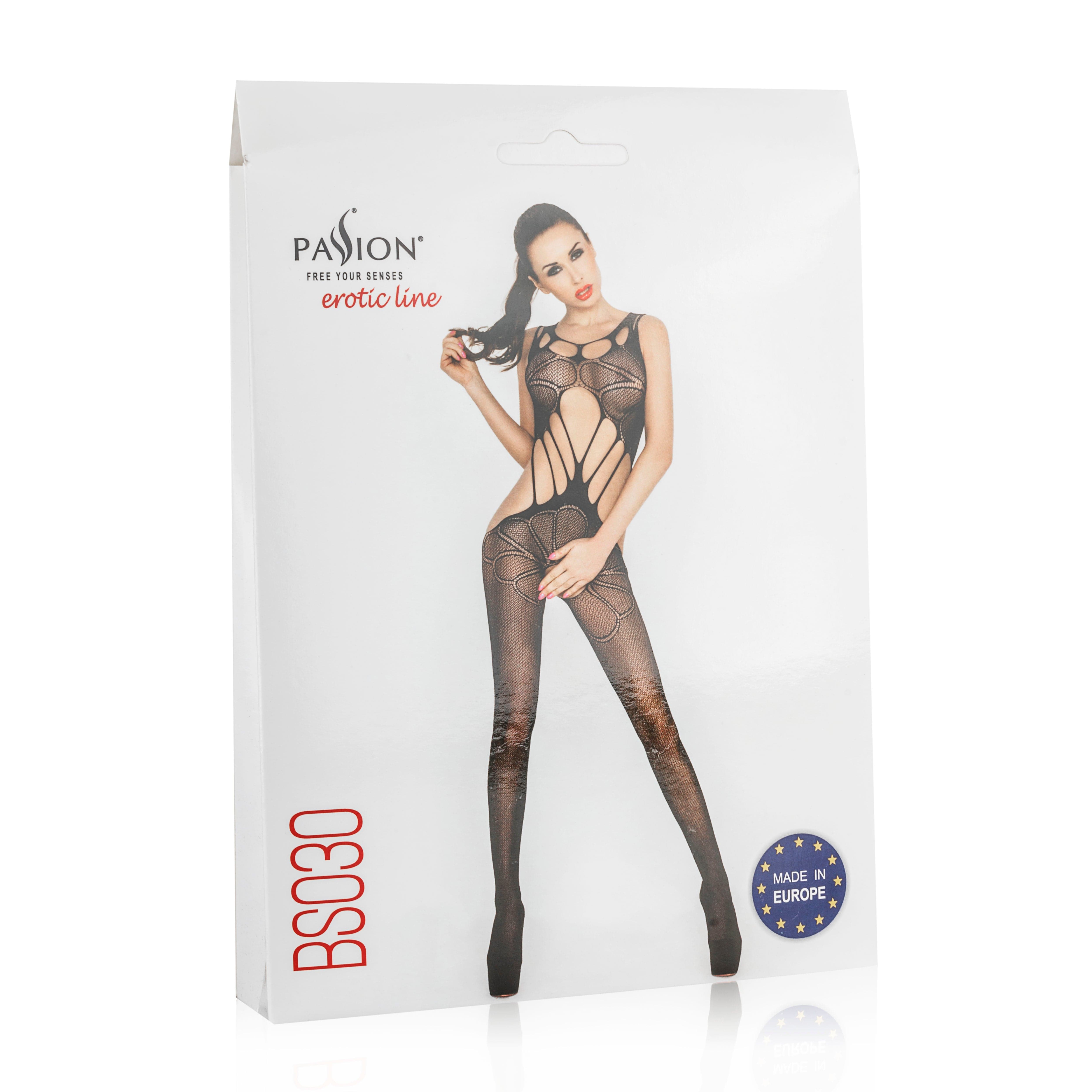 Passion Lingerie Lingerie Black / One Size Bodysuit Fishnet With Large Holes 5908305926184