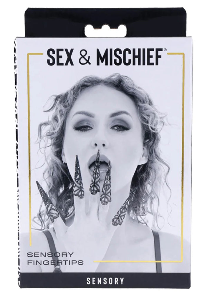 Sex & Mischief Sensory Fingertips - 8.25 cm Black Alloy Medical Themed