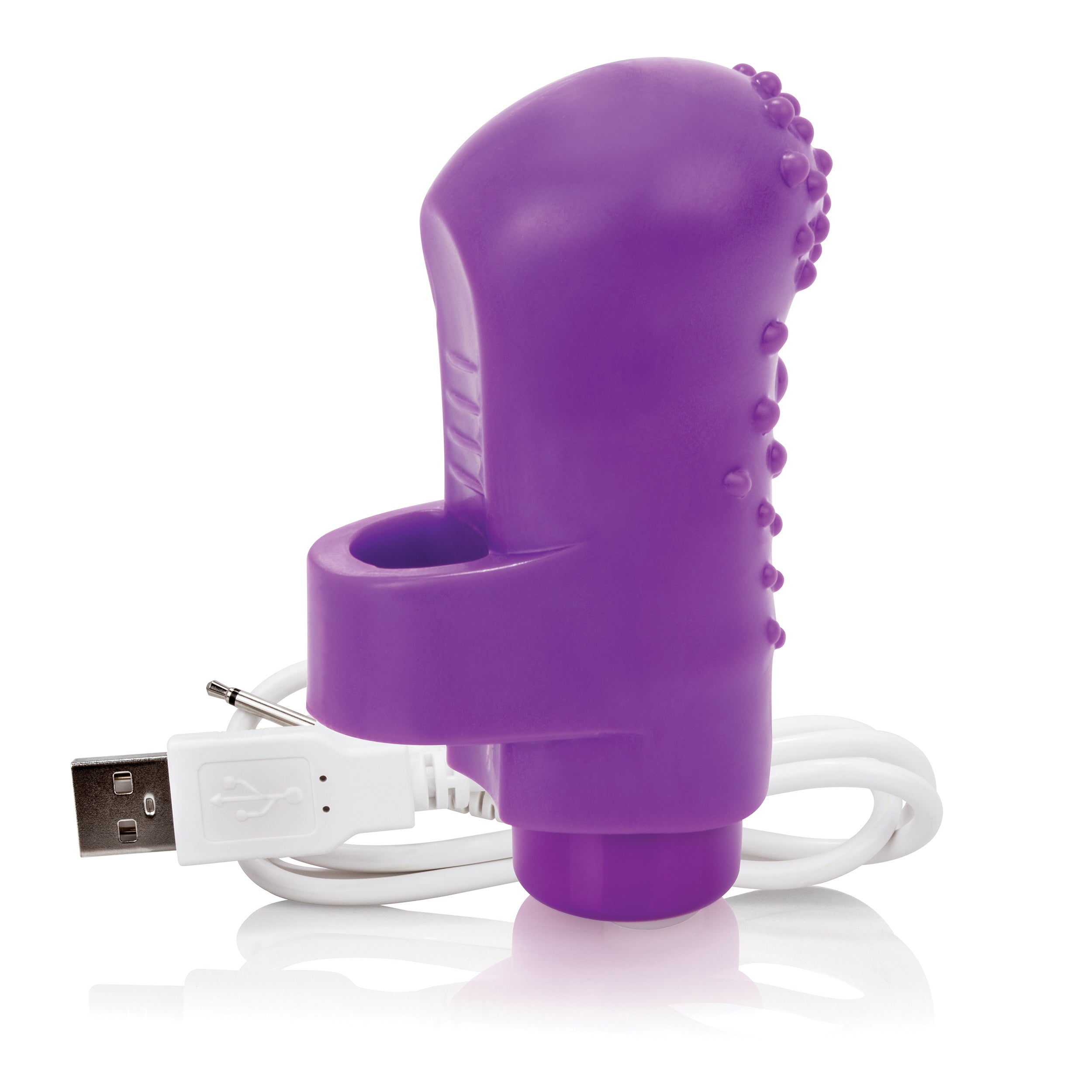 Charged Fing O Rechargeable Mini Finger Vibrator with Vooom Technology Silicone and ABS > Vibrators > Finger Vibrators