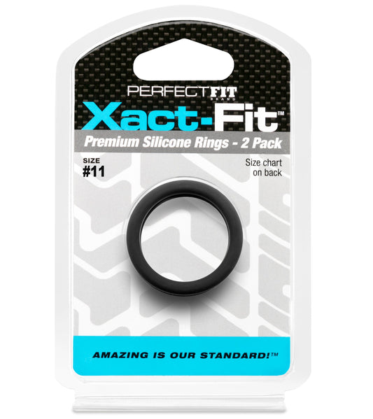 PerfectFit Adult Toys Black Xact-Fit #11 1.1in 2 Pk 854854005540