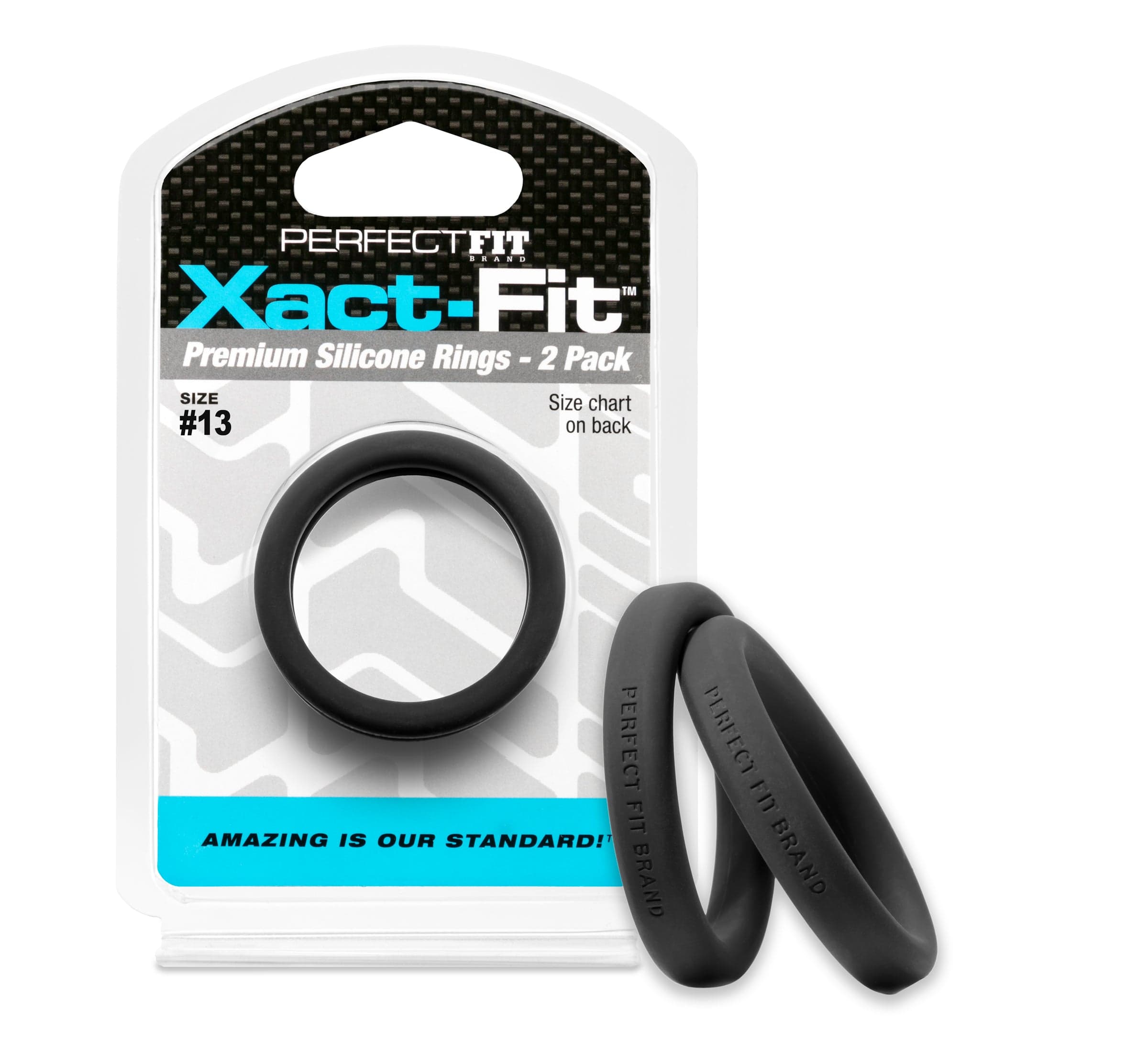 PerfectFit Adult Toys Black Xact-Fit #13 1.3in 2 Pk 854854005588