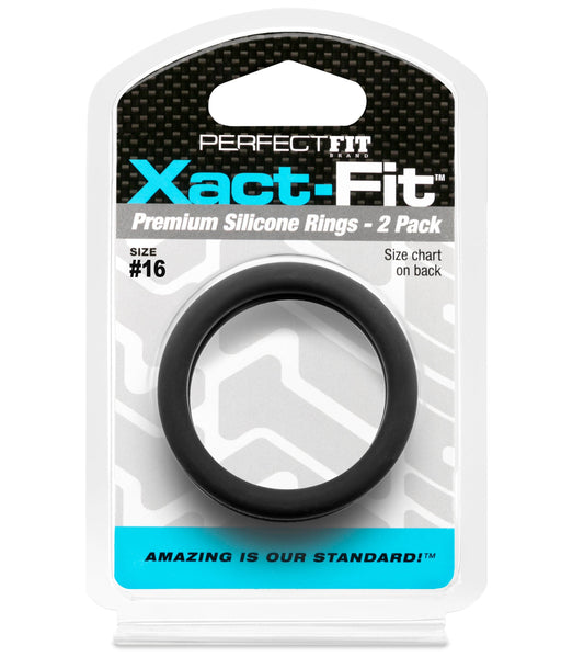 PerfectFit Adult Toys Black Xact-Fit #16 1.6in 2 Pk 854854005618