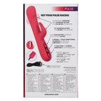Throb Pulse Red Silicone Rabbit Vibrator with Double Thumping Action and 7 Vibration Functions > Vibrators > Ladies > Rabbit