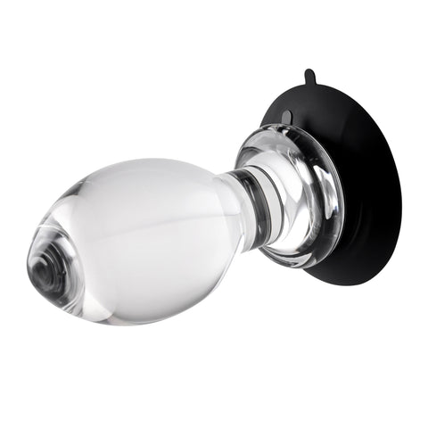 Gender X Crystal Ball - Glass Butt Plug with Suction Base 10.1cm Clear > Sex Toys > Glass