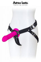 Adrien Lastic Black Denim Strap-on Harness with Silicone Ring Adjustable Waistband > Dildos > Strap On Harnesses