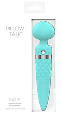 Pillow Talk Adult Toys Teal Pillow Talk Sultry Dual Ended Warming Massager Teal 677613268198