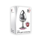Adam & Eve 3.58 Inch Pink Gem Large Metal Butt Plug > Anal Range > Jewel Butt Plugs