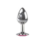 Adam & Eve 3.58 Inch Pink Gem Large Metal Butt Plug > Anal Range > Jewel Butt Plugs
