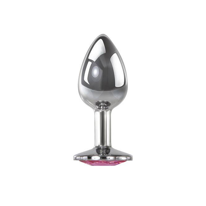 Adam & Eve 3.58 Inch Pink Gem Large Metal Butt Plug > Anal Range > Jewel Butt Plugs