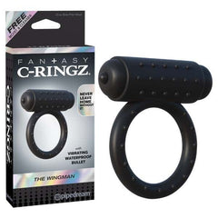 Pipedream COCK RINGS Black Fantasy C-ringz The Wingman -  Vibrating Cock Ring 603912358605
